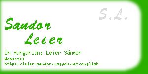 sandor leier business card